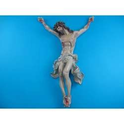 Korpus Pana Jezusa na krzyż z żywicy + napis 70 cm + lakier